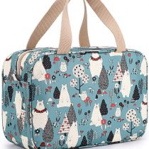 IGNPION Woman Large Travel Toiletry Bag Waterproof Wash Bag Make up Organizer Bag Cosmetic Bag Swimming Gym Bag (Forest Bear)