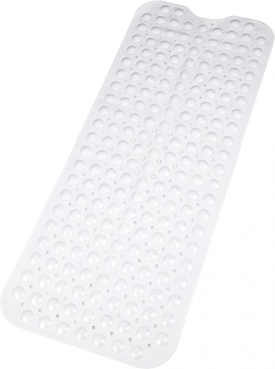 TranquilBeauty Non-Slip Bath Mat with Suction Cups | White 100x40cm/40x16in Extra Long Bathtub Mats | Anti-Mould, Machine-Washable, Latex-Free | Shower Mat Ideal for Elderly & Children - Image 3