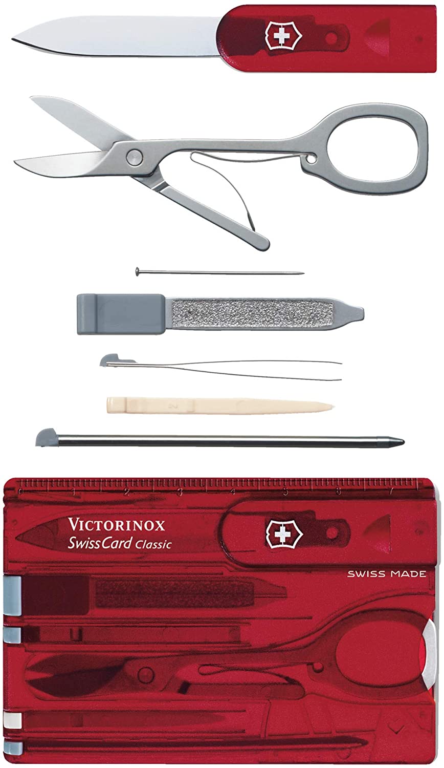 Victorinox, Swiss Card Classic, Swiss Made Pocket Tool, Multi Tool, Credit Card Size, 10 Functions, Emergency blade, Scissors - Image 2