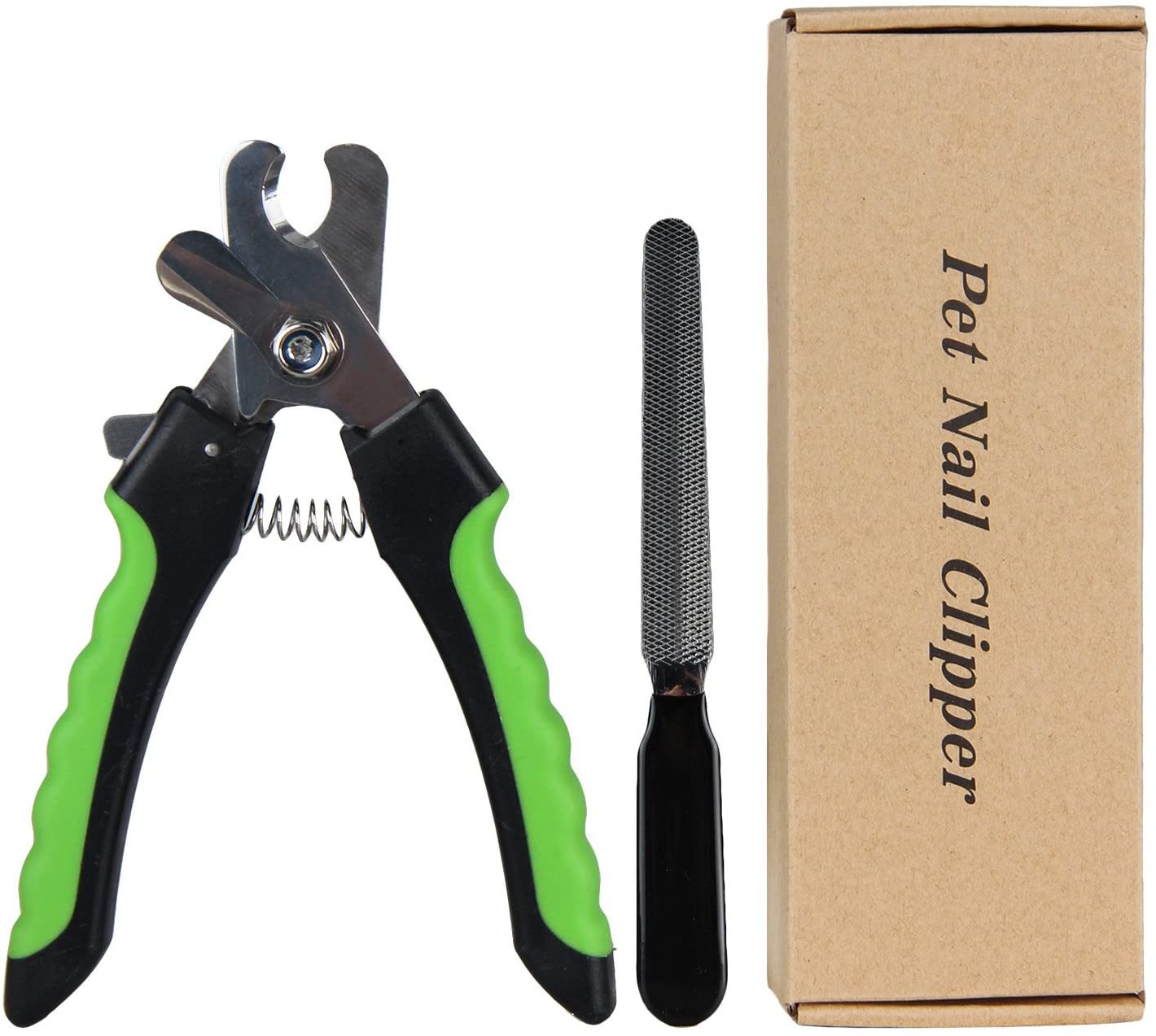 Payxuan Dog Nail Clipper and Trimmer with Guard and Nail File for Medium Large Dogs,Green
