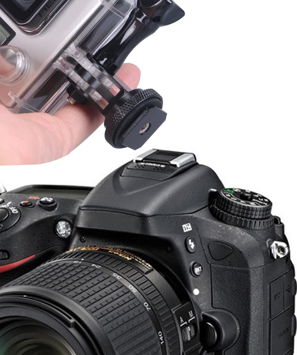 Smatree Full Aluminum Tripod Screw SLR Flash Camera Hot Shoe Mount Adapter for GoPro Max Hero11,10, 9,8,7,6,5,4, Session, 3 - Image 3