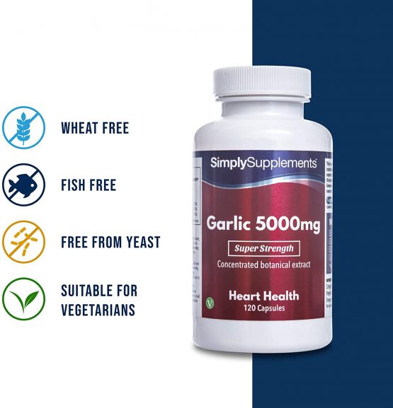 Garlic Extract Oil Capsules 5000mg – High Strength, Heart Health, Immune Support, 30/60/120 Caps, Xemenry