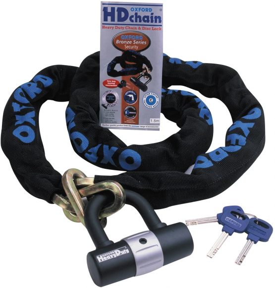 Oxford OF160 HD Chain Lock 2m, Black, X-Large