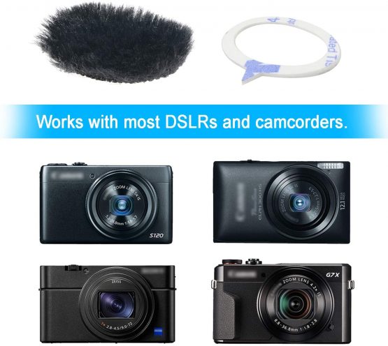 Camera Mic Windscreen, 8 PCS Fur Wind Muff Wind Cover for DSLR Built-in Microphone Outdoor Wind Filter by YOUSHARES - Image 4