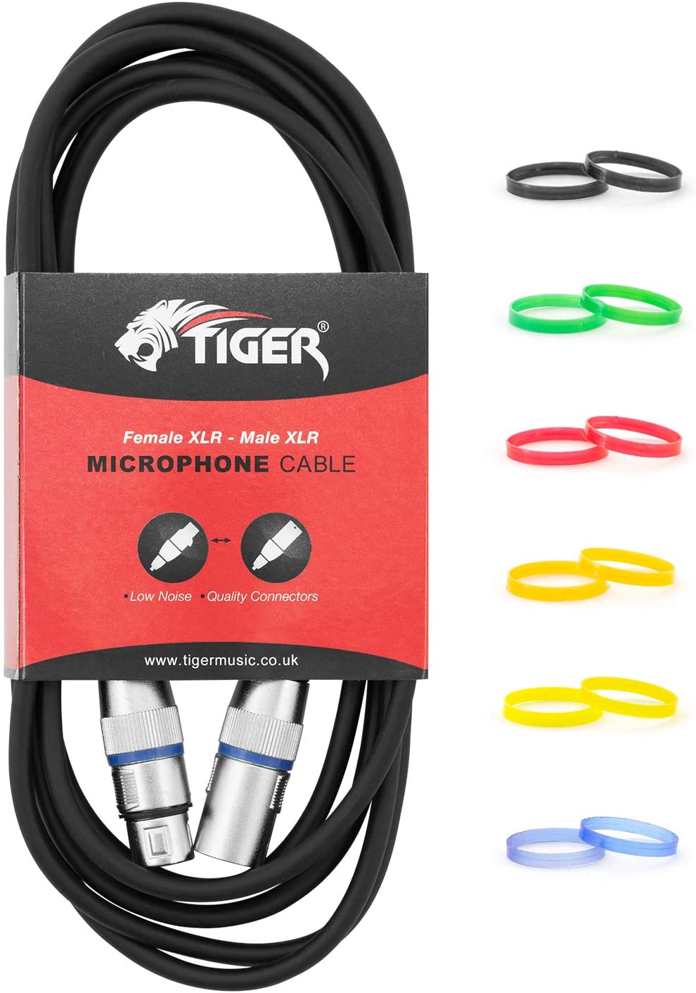 TIGER MIC4-03 Microphone Cable - XLR-m to XLR-f - 3 Metres, Black - Image 2