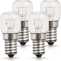 4X 25W Incandescent Bulb, Techgomade E14 Small Edison Screw Base, Oven Light Bulbs, Tungsten Light, up to 300 Degrees 25W Incandescent Bulb, 2700K Warm White, Non-dimmable