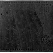 Corkor Cork Wallet for Men Bifold Slim Front Pocket Minimalist Vegan Leather, Black, S