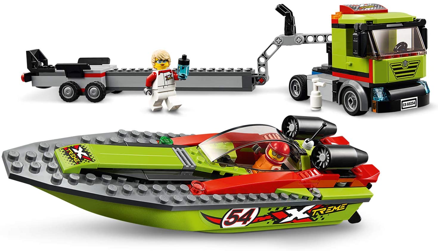 LEGO 60254 City Great Vehicles Racing Boat Transporter, Multi-color - Image 4