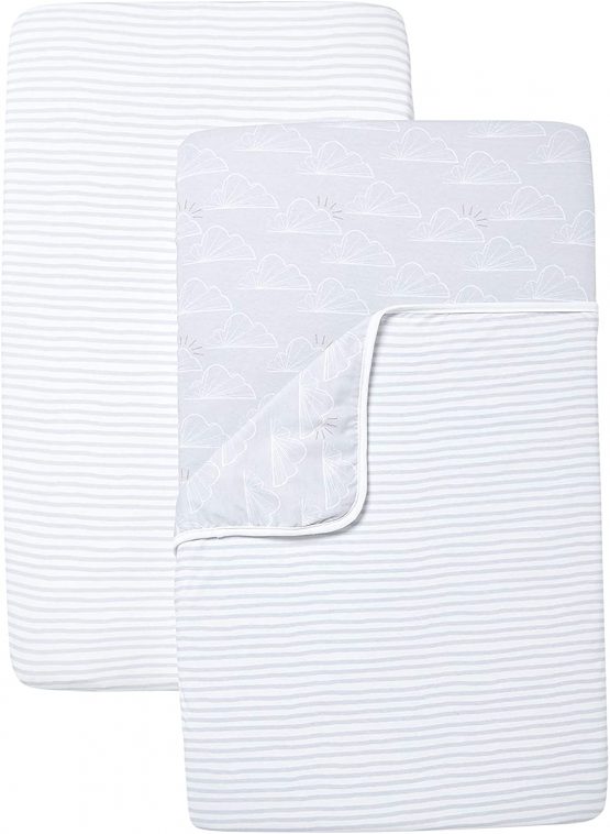 Shnuggle Crib Sheet Blanket Set, Grey