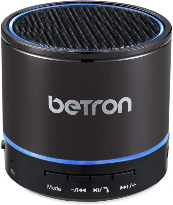 Betron KBS08 Wireless Portable Speaker Compatible with Smartphones Tablets Mp3 Players, Titanium