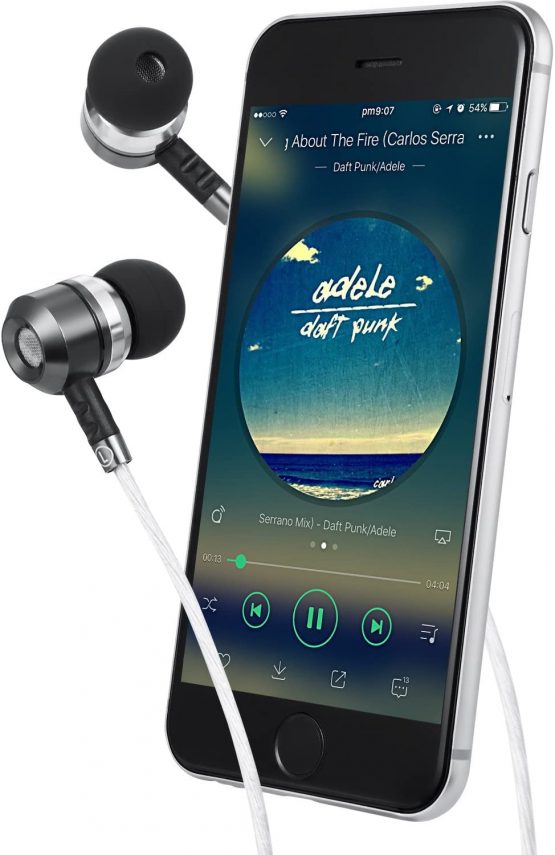 Sephia SP3060 Earphones Headphones Wired In Ear Design Strong Bass Noise Isolating Silicone and Memory Foam Earbud Tips Case 3.5mm Jack 3.9 Feet Long Durable Cord for Tablets Laptops Smartphones - Image 2