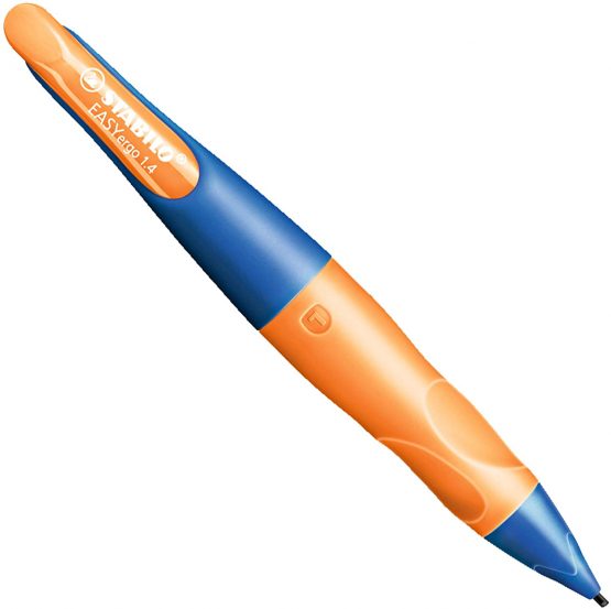 Handwriting Pencil - STABILO EASYergo 1.4 Left Handed Ultramarine/Neon Orange - Image 2