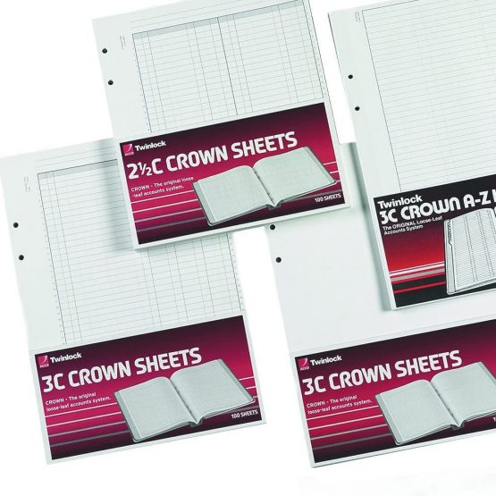 Rexel Twinlock Crown 3C Refill Sheets Double Ledger (Pack of 100 Sheets), White - Image 2