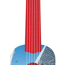 LEXIBOOK K200SP_01 Marvel Spider-Man Peter Parker My First Guitar, 6 Nylon Strings, 53 cm, Learning Guide Included, Blue/red