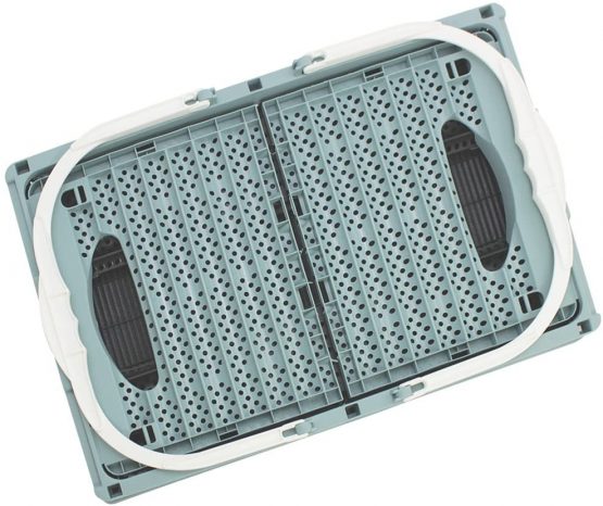 com-four® Plastic shopping basket with handles 16l - Transport box with handles - Stable folding storage box - 20 x 40 x 27 cm (01 piece - pastel turquoise) - Image 3