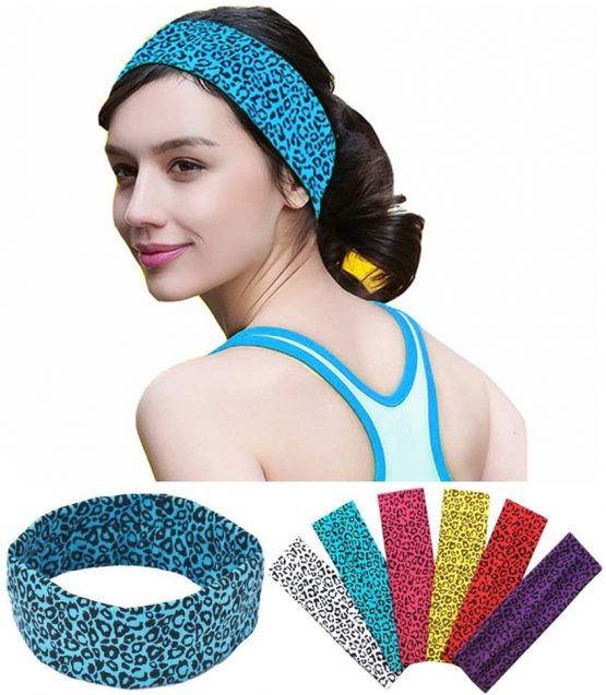 6pcs Leopard Print Cotton Headbands Yoga Fashion Headband for Women Girls Hair Wrap Accessories (Random Color) - Image 4