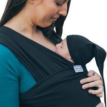 Baby Wrap Sling Organic Stretchy Premium Carrier, Black