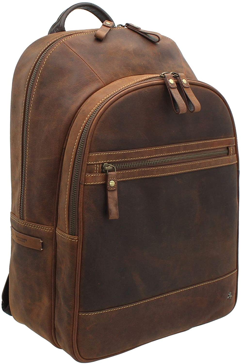 VISCONTI Toscana Collection Leather Laptop Backpack TC80b Havana Tan