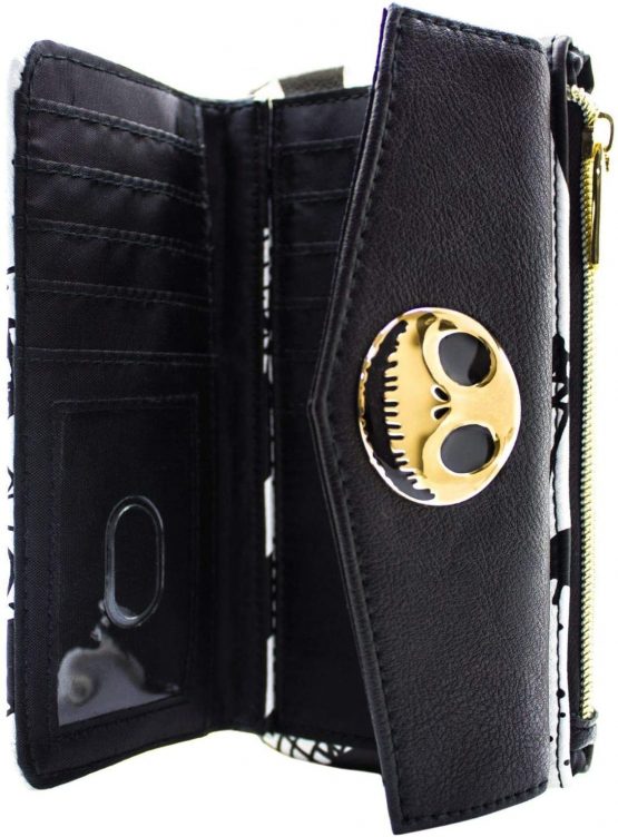 Nightmare Before Christmas Patchwork Black Coin & Card Clutch Purse - Image 3