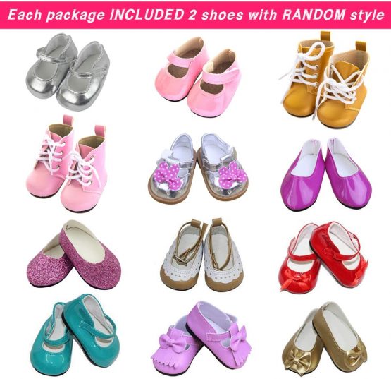 ZITA ELEMENT 18 Inch Girl Doll Clothes and Accessories Dresses Casual Wear for American 18 Inch Girl Doll - 5 Outfits and 2 Shoes (Random Style) - Image 3