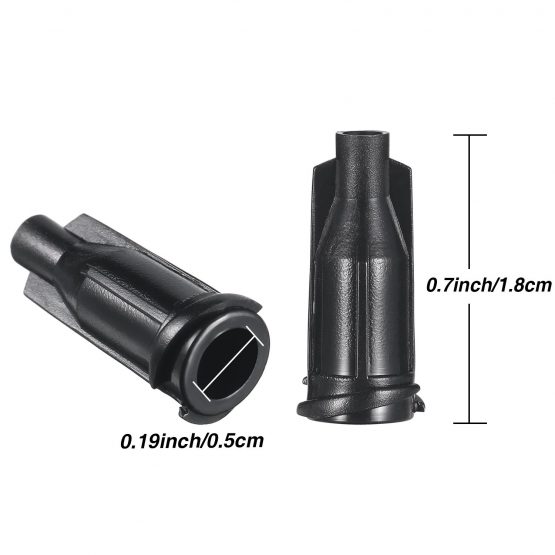 250 Pack Luer Lock Syringe Tip Caps Dispensing Needle Tip Cap (black) - Image 3