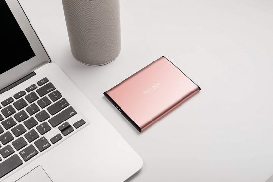 2.5" Portable External Hard Drive 320GB-USB 3.0 Ultra Slim Aluminum HDD Backup for PC/Desktop/Laptop/TV/Mac/MacBook/XBox/PS4/Chromebook/Windows - Rose Pink - Image 3