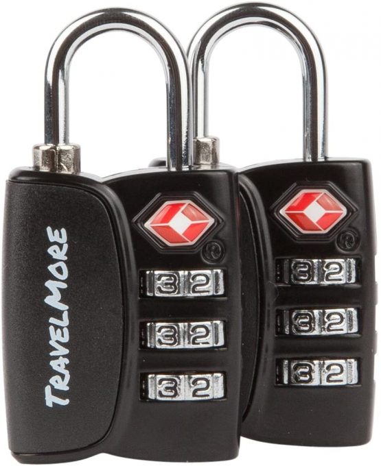 4 Pack Open Alert Indicator TSA Approved 3 Digit Luggage Locks for Travel, Suitcase & Baggage (Orange)