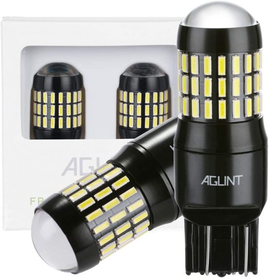 AGLINT T20 LED Bulb 4014 Chipsets 66SMD 1200 Lumens W21W 7443 7440 LED Light Use Auto for Turn Signal Light Brake Tail Backup Reverse Lights White(Without CANBUS)
