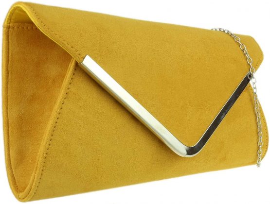 Girly Handbags Envelope Faux Suede Clutch Bag - Image 2