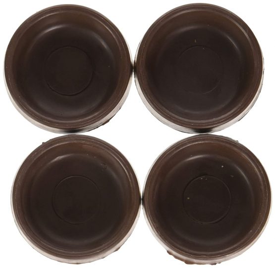 Merriway® BH01560 Non-Slip Rubber Castor Cups for Wood Hard Floors, Outer Dia.54mm (2.5/8 inch) - Small, Brown, Pack of 4 - Image 2