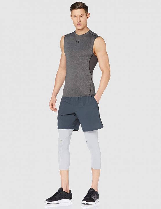 Under Armour Men’s UA Rush Gym Leggings, Men’s Sports Leggings with Rush Technology, Ultra-Light Compression Shorts for Men - Image 2