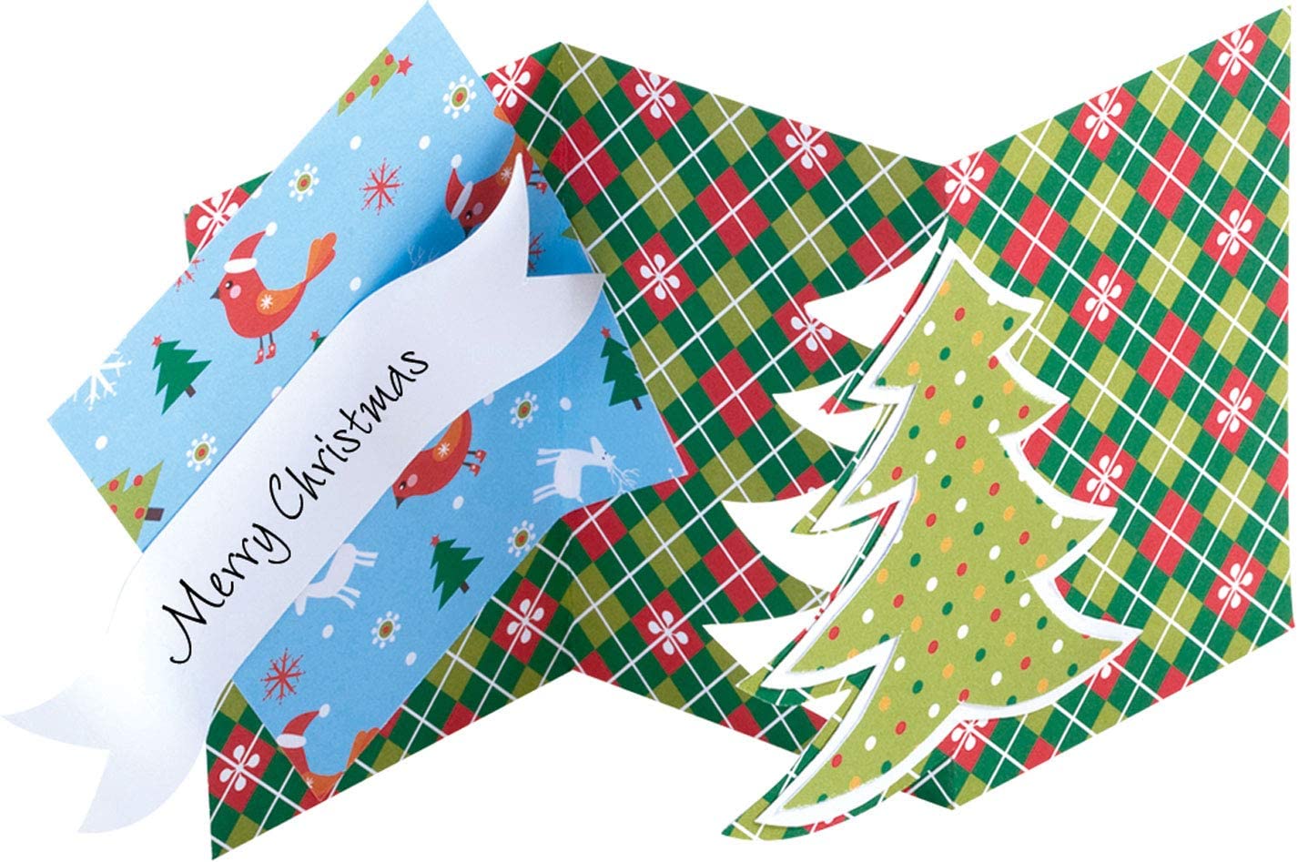Baker Ross Christmas Patterned Card Pack for Children to Decorate for Craft Card, Christmas Stripes, 24 x 34 cm - Image 4