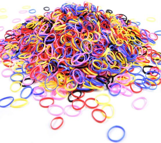 1000 PCS Mini Rubber Bands,MORGLES Small Elastic Hair Bands Hair Rubber Bands for Kids(Multi-colored)