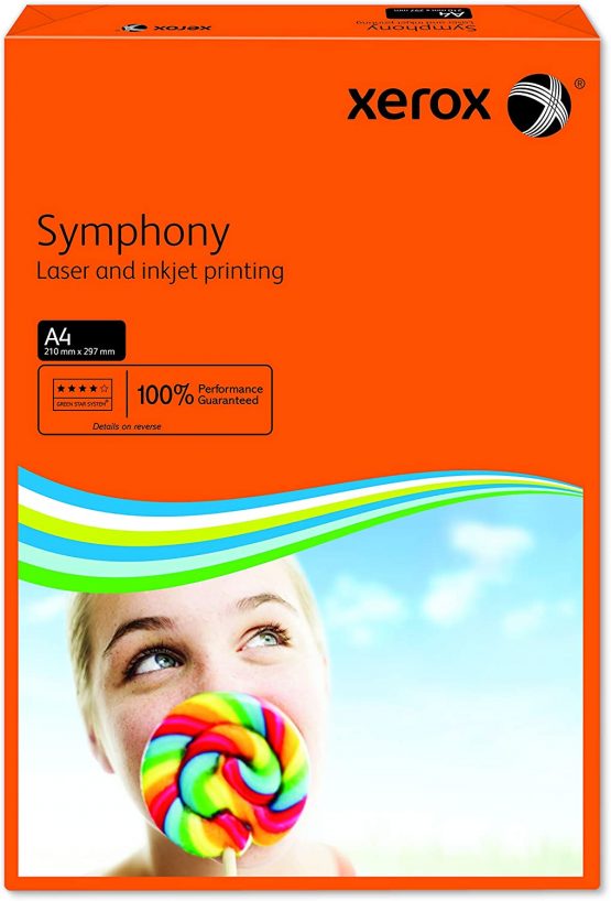 Xerox Symphony Coloured Paper Multifunctional Ream-Wrapped 80gsm A4 Orange Ref 3R93953 [500 Sheets] - Image 2