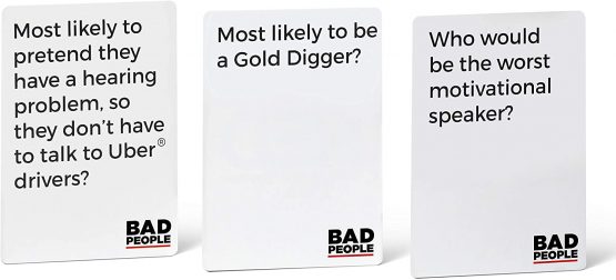 BAD PEOPLE - RED Expansion Pack (100 NEW Question Cards) - The Game You Probably Shouldn't Play - Image 2