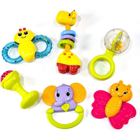 infunbebe 6 Pack Teething Toys for Baby and Toddler Aged 3 Months +