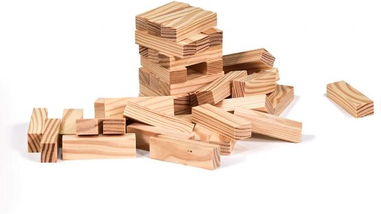M.Y Traditional Tumbling Tower Game with 48 Wooden Pieces - Image 4