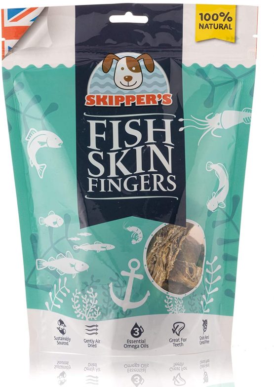 SKIPPER'S Fish Skin Jerky Fingers 250gm - Busting Plaque & Tartar - 100% Natural, Healthy, Low Fat & Grain Free Dog Treats and Chews - Image 2