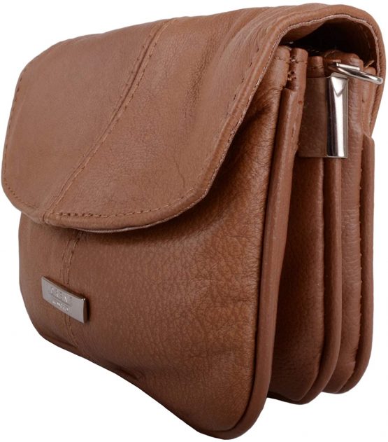 Lorenz Small Leather Handbag/Shoulder/Overbody Bag (Tan) - Image 2