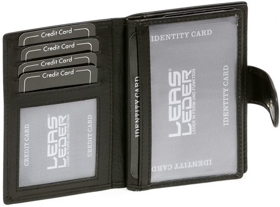Credit Card Holder RFID Blocking LEAS, Genuine Leather, black - ''LEAS Card-Collection'' - Image 4