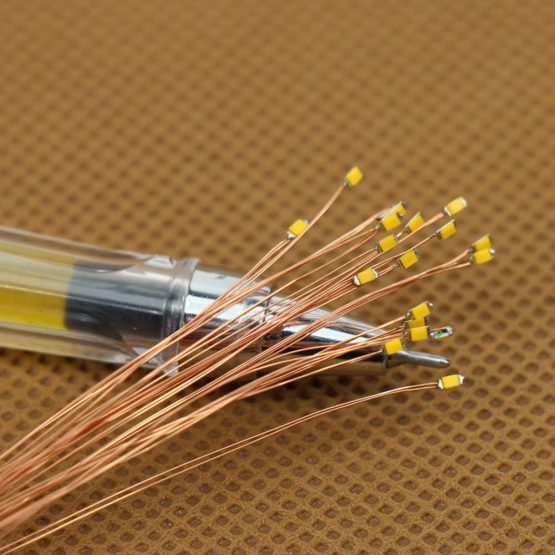 Evemodel C0603WM 20pcs Pre-soldered micro 0.1mm Copper Wired WARM WHITE SMD Led 0603 NEW - Image 4