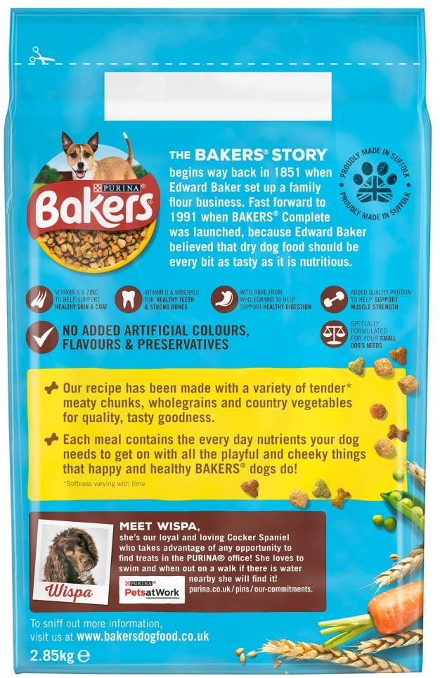 BAKERS Superfoods Small Dog Adult Dry Dog Food Chicken 2.85kg (Pack of 4), 2.85 kg (Pack of 1), 2.85 kg (Pack of 4) - Image 3