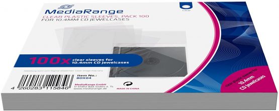 MEDIARANGE BOX04 CD Plastik bags (50) clear for 10,4mm Jewel Cases