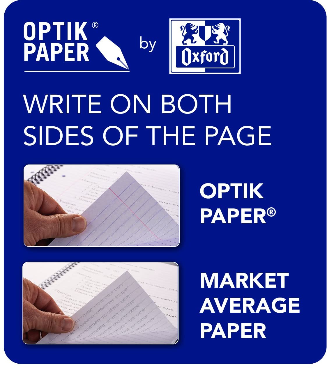 Oxford My Notes A4 Card Cover Wirebound Notebook, Ruled with Margin and Perforated, 200 Page, 1 Notebook Black - Image 3