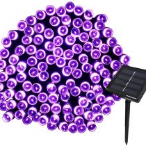 Tuokay Solar Fairy Lights, Waterproof 72ft 22m 200 LED 8 Twinkling Modes Garden Lights, Outdoor Lighting Decorative String Lights for Gazebo, Patio Lawn, Yard, Fence, Wedding Ornament (Purple)