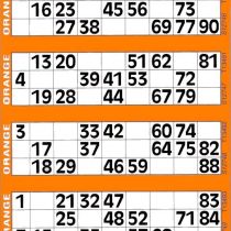 Jumbo Bingo Tickets pads 6 to view (Orange)
