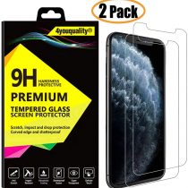 4youquality [2-Pack] iPhone XS, iPhone X & iPhone 11 Pro 5.8-inch Screen Protector, Tempered Glass Film [LifetimeWarranty][Scratch-Resistant] Screen Protector for iPhone X/XS & iPhone 11 Pro