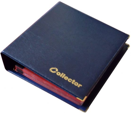 Collector Coin Album for 280 MEDIUM sizes coins 50p 50 pence £1 £2 €1 €2 - 14 pages and red dividers (280 Coins, Blue)