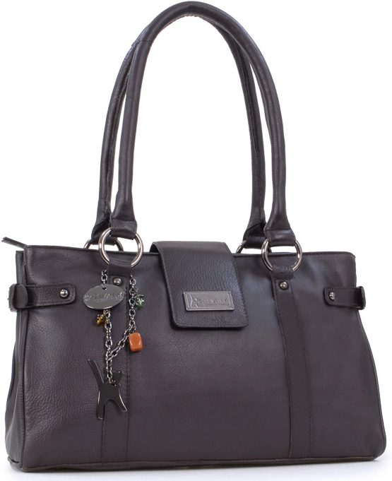 CATWALK COLLECTION HANDBAGS - Women's Leather Top Handle/Shoulder Bag - MARTINA