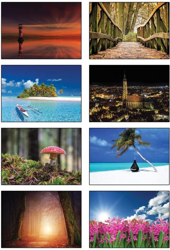 48 Glossy Blank Landscape Greeting Cards with Plain Kraft Brown Envelopes - Image 4